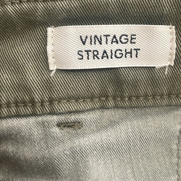 J. CREW Vintage Straight Green Pants Ankle Cropped Business Casual size 27 - Picture 3 of 7